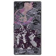 SOL23-YCM2P0215-78 [オリジナルデザイン au SOL23 Xperia Z1 ケース 【Catウォールペーパー ネイビー】]