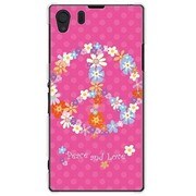 SOL23-YCM2P0248-78 [オリジナルデザイン au SOL23 Xperia Z1 ケース 【ピース&ラブフラワー】]