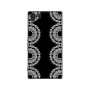 SOL23-YCM2P0379-78 [オリジナルデザイン au SOL23 Xperia Z1 ケース 【ホワイト & ブラック レース】]