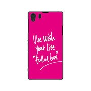 SOL23-YCM2P0428-78 [オリジナルデザイン au SOL23 Xperia Z1 ケース 【We wish your life Full of Love / Lover Pink】]