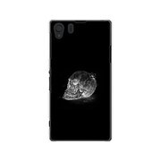 SOL23-YCM2P0457-78 [オリジナルデザイン au SOL23 Xperia Z1 ケース 【スカルヘッドフラワー ブラックプレート】]