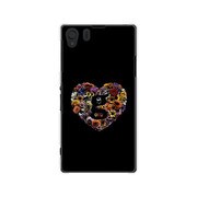 SOL23-YCM2P0465-78 [オリジナルデザイン au SOL23 Xperia Z1 ケース 【Lovegram Flower Heart Black】]