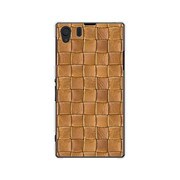 SOL23-YCM2P0522-78 [オリジナルデザイン au SOL23 Xperia Z1 ケース 【クロスレザー パターン ブラウン】]