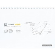 ショットノート<横型>(ツインリング) 5mmドット方眼タイプ 白 9154DHシロ