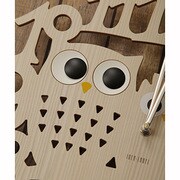 フクロウ型　壁掛け時計 LCW087-WH