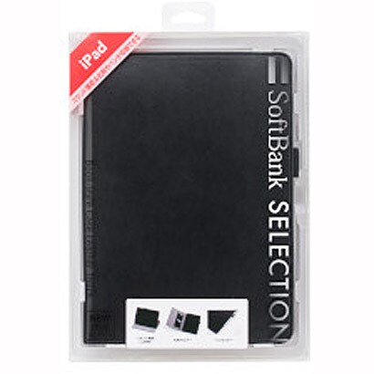 iPad Air用 SoftBank SELECTION ブックスタイルケース レザータッチ ブラック SB-ID05-LCDI/BK