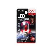 LDT1CR-G-E12-G107 [LED電球 ナツメ球タイプ E12口金 レッド クリア LED elpaball mini（エルパボｰル ミニ）]