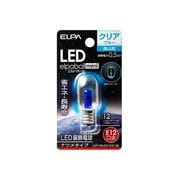 LDT1CB-G-E12-G108 [LED電球 ナツメ球タイプ E12口金 ブルー クリア LED elpaball mini（エルパボｰル ミニ）]