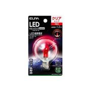 LED電球 E17口金 レッド クリア LED elpaball mini（エルパボｰル ミニ） LDG1CR-G-E17-G262