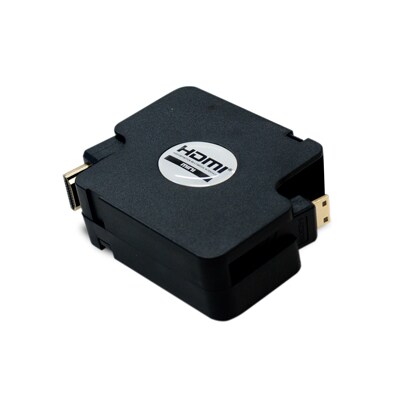 HDMIケーブル ミニ コードリールタイプ 1.2m HDM-HERC12/BK
