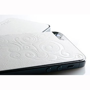 ZAGG LEATHERSKINS FOR IPHONE5(WHITE EMBOSSED) [iPhone 5/5s用 ザグ レザーケース ホワイト]