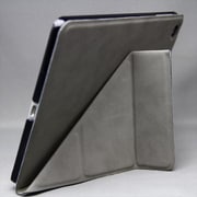 iPad mini用 左右開閉型 立てかけ可 シンプルケース 合皮 グレー MINIOPAL CASE 20727