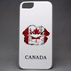 MINIOPAL CASE 20192 [iPhone5/5S用 国旗×リッププリント CANADA プラスチック ホワイト]