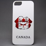 MINIOPAL CASE 20192 [iPhone5/5S用 国旗×リッププリント CANADA プラスチック ホワイト]