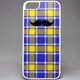 MINIOPAL CASE 20161 [iPhone5/5S用 背面カバータイプ ちょび髭ストライプシリーズ プラスチック ブルー×イエロー]