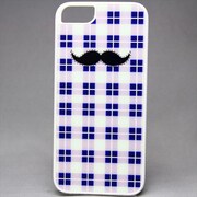 MINIOPAL CASE 20246 [iPhone5/5S用 背面カバータイプ ちょび髭ストライプシリーズ プラスチック ブルー×グリーン]