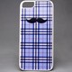 MINIOPAL CASE 20369 [iPhone5/5S用 背面カバータイプ ちょび髭ストライプシリーズ プラスチック ブルー×ブルー]