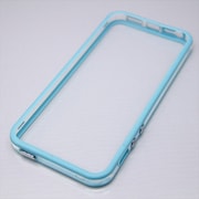 MINIOPAL CASE 20567 [iPhone5/5S用  ストラップ穴付き シンプルバンパー シリコン ブルー×クリア]