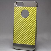 MINIOPAL CASE 20307 [iPhone5/5S用 カーボン調高質ケース アルミ イエロー×シルバー]