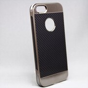 MINIOPAL CASE 20468 [iPhone5/5S用 カーボン調高質ケース アルミ シルバー×ブラック]