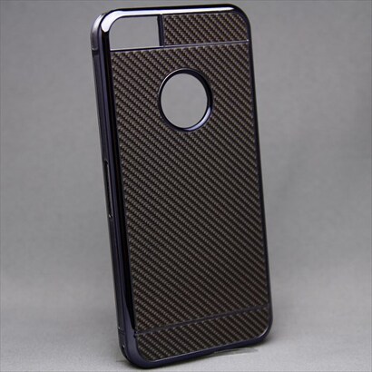 MINIOPAL CASE 20529 [iPhone5/5S用 カーボン調高質ケース アルミ ブラック×ブラック]