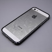 MINIOPAL CASE 20666 [iPhone5/5S用 上下組み込み式・アルミ調バンパー アルミ ブラック×シルバー]