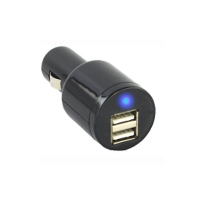 USB2ポートハイパワーシガーソケットチャージャー PCCH-2BK