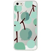 PLY-I5S-044 [iPhone5/5sケース クリアー 大きな木の実ミントグリーン]