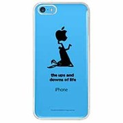 OSY-I5C-283 [iPhone5cケース クリアー The rabbit which fell over]