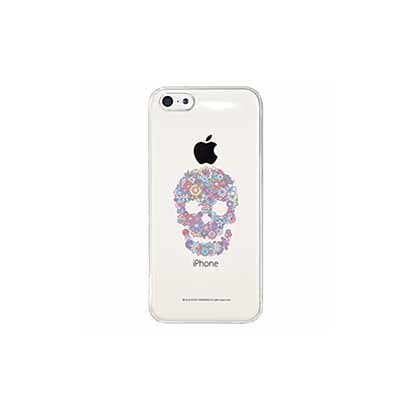 OSY-I5C-288 [iPhone5cケース クリアー Flower Skull]