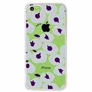 PLY-I5C-041 [iPhone5cケース クリアー リンゴ花グレー]