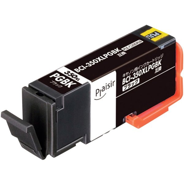 互換インクカートリッジ キヤノン BCI-350XLPGBK ブラック（顔料） PLE-C350XLB