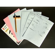 8点セット 永字2＋罫線1＋黒2＋赤1＋中筆＋筆枕2連 33cm×24cm 永字八法