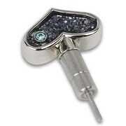 DAA-JPMGH-BK [Glitter Jack pierce with sim pin ハート/ブルージルコン]