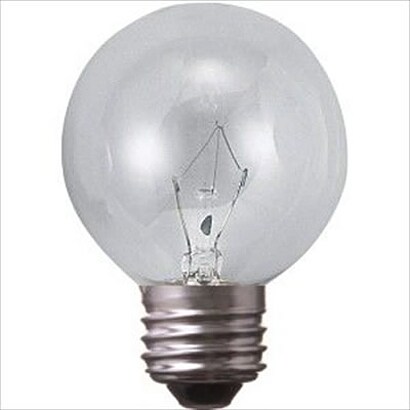 白熱電球 ボール電球 E26口金 110V 5W形 50mm径 クリア G50 E26 110V-5W(C)