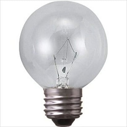 白熱電球 ボール電球 E26口金 100～110V 40W形 50mm径 クリア G50 E26 100/110V-40W(C)