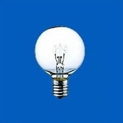 白熱電球 ボール電球 E14口金 100~110V 25W形 50mm径 クリア G50 E14 100/110V-25W(C)