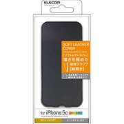 PS-A13PLFUBK [iPhone 5c用ソフトレザーカバー 薄型 ブラック]