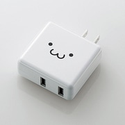 スマートフォン用AC充電器 2台同時 2ポート FACE MPA-ACUA0020WF