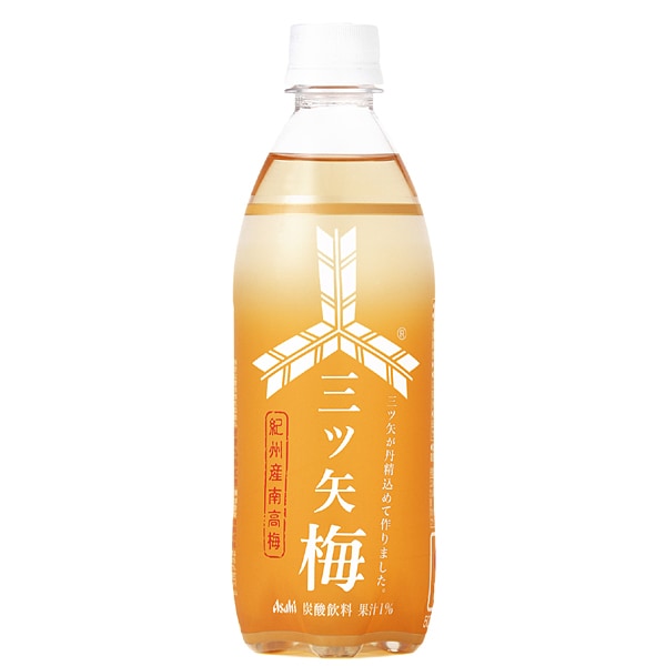 三ツ矢 梅 ペット 500ml×24本 [炭酸飲料]