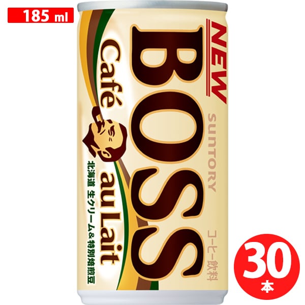 ボス カフェオレ 缶 185ml×30本 [コーヒー飲料]