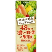 無添加48種濃い野菜と果物　LLスリム　200ml×24本 [野菜果汁飲料]