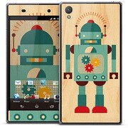 XZ1-003 [SKINS XperiaZ1 ブルー ロボット]