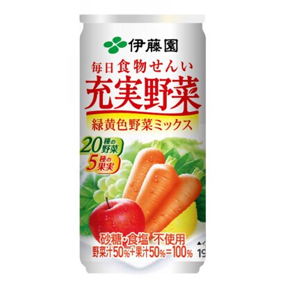 充実野菜緑黄色野菜ミックス190g×20本 [野菜果汁飲料]
