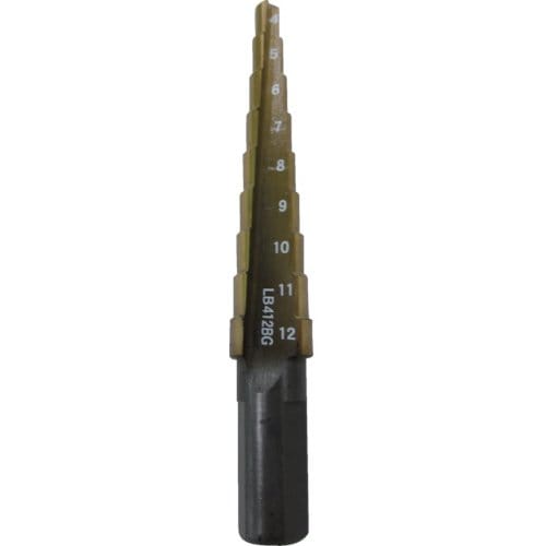 ステージドリル コーティング 9段 軸径10mm LB412BG