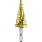 電動ドリル用六角シャンクスパイラルステップドリル ゴールドタイプ ESD-630SG