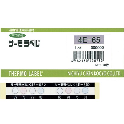 サーモラベル4点表示屋外対応型 不可逆性 85度 4E-85