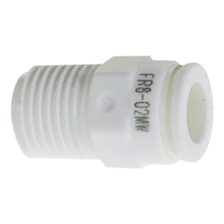 ファイブ樹脂メイルコネクタ W(白)8mm・R1/8 FR8-01MW