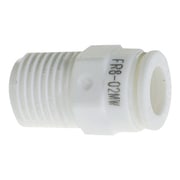 ファイブ樹脂メイルコネクタ W(白)8mm・R1/8 FR8-01MW
