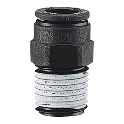 ファイブ樹脂メイルコネクタ 8mm・R1/4 FR8-02M